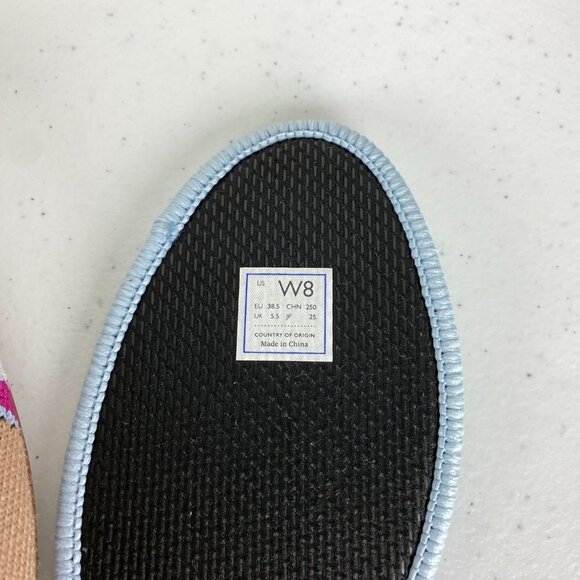 NWOB Rothys Merino The Flat Camel Stripe Flats Slip On Washable Striped Womens 8 - Picture 7 of 8